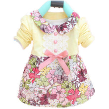 All Season Long Sleeve Doll Collar Baby Girls Dress 0-24Months Infant Floral Lace Bow Clothes Dresses TIML66
