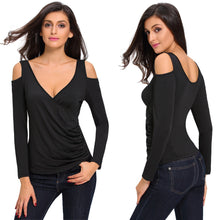 american appare sexy women cross ruched harajuku shirt cut out cold shoulder backless vneck casual basic tee camisetas femininas TIML66
