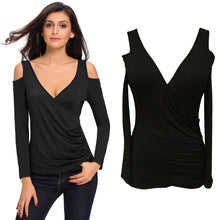 American Appare Sexy Women Cross Ruched Harajuku Shirt Cut Out Cold Shoulder Backless Vneck Casual Basic Tee Camisetas Femininas TIML66 TIML66