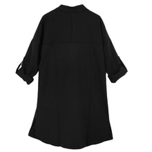 antumn women casual blouses front pocket side slit turn down collar shirt long sleeve women tops plus size blusas TIML66