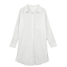 antumn women casual blouses front pocket side slit turn down collar shirt long sleeve women tops plus size blusas TIML66