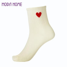 And Women Socks Harajuku Red Heart Cute College Sokken Calcetines Mujer Simple Basic Fresh Pug Socks TIML66 TIML66