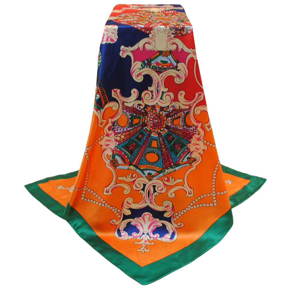 Bandana Scarf Women Kerchief Square Scarf Ladies Printed Elegant Thin Shawl Stain Silk Scarf Square Bufandas Mujer Seda TIML66 TIML66