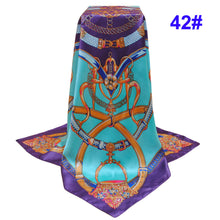 Bandana Scarf Women Kerchief Square Scarf Ladies Printed Elegant Thin Shawl Stain Silk Scarf Square Bufandas Mujer Seda TIML66 TIML66