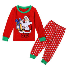 2pcss Kids Christmas Gift Clothing Set Cotton Long Sleeve Children Santa Print Suit Clothes Sets 2-7Years TIML66