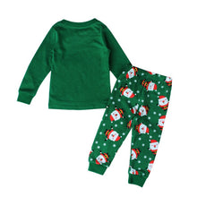 2pcs kids clothing set cotton long sleeve children santa print suit clothes sets 2~7 years TIML66