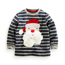 Cute Baby Boys Girl Long Sleeve Cotton Striped T shirts Children T-shirt Kids Infant Clothing Christmas Gifts TIML66