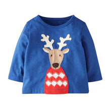 Cute Baby Boys Girl Long Sleeve Cotton Striped T shirts Children T-shirt Kids Infant Clothing Christmas Gifts TIML66