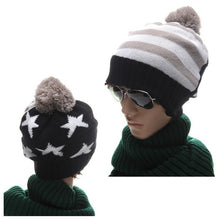 Men Women Knitted Hats American Flag Star Stripes Bobble Beanie Ski Hat Thick Cap Headwear TIML66 TIML66