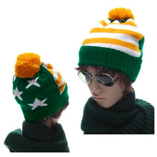 Men Women Knitted Hats American Flag Star Stripes Bobble Beanie Ski Hat Thick Cap Headwear TIML66 TIML66