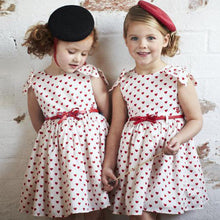 baby girls 2~7 Years bowknot love peach heart tutu princess dress kids backless chiffon dresses TIML66