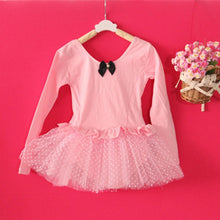 Baby Girls 3-8 Years Kids Long Sleeve Ballet Tutu Dress Dots Leotard Costume Dancewear TIML66