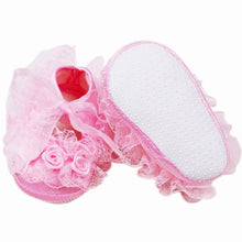 baby girls first walkers pink flowers laceborn baby shoes soft sole 2 colors TIML66