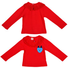 Baby Kids Girl Long Sleeve T-shirt Lace Collar Princess Blouse Tee Tops Pullover  TIML66