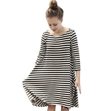 baby mom family matching outfits dress women kids pajamas stripe three quater sleeve mother and child clothing TIML66