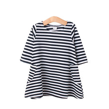 baby mom family matching outfits dress women kids pajamas stripe three quater sleeve mother and child clothing TIML66