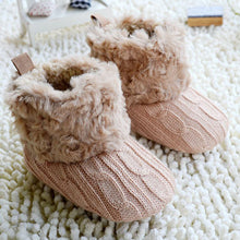 baby shoes infants crochet knit fleece boots wool snow crib shoes boy girl booties TIML66