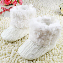 baby shoes infants crochet knit fleece boots wool snow crib shoes boy girl booties TIML66