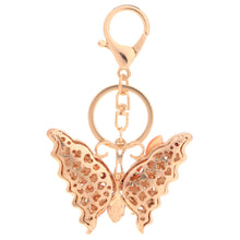 Beautiful Multi Color Crystal Rhinestone Opal Butterfly Pendant Key Ring Women Jewelry Key Chain for Purse Handbag TIML66 TIML66