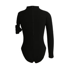 Black Women Halter Bodysuit Ribbed Long Sleeve Rompers Slim Knitted Short Rompers Jumpsuits Playsuit Sexy Overalls  TIML66 TIML66