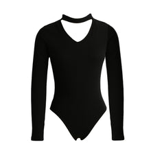 Black Women Halter Bodysuit Ribbed Long Sleeve Rompers Slim Knitted Short Rompers Jumpsuits Playsuit Sexy Overalls  TIML66 TIML66
