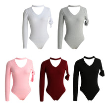 Black Women Halter Bodysuit Ribbed Long Sleeve Rompers Slim Knitted Short Rompers Jumpsuits Playsuit Sexy Overalls  TIML66 TIML66