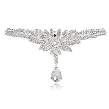 Bling Pendant Crown Headband Water Drop Rhinestone Hairband for Wedding Party Forehead Jewelry TIML66 TIML66