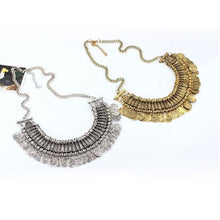 Bohemia Style Necklace Ethnic Vintage Retro Coin Tassels Necklace Choker Bib Jewelry Girl TIML66 TIML66