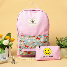 canvas women backpack big capacity travel smiley school bags for teenagers cartoon backpack for girls mochilas escolar TIML66
