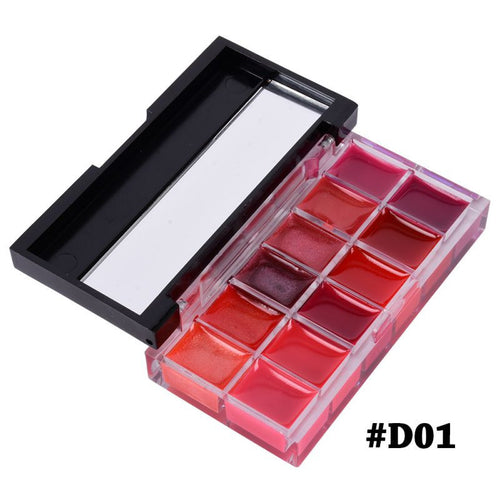 12 colors style lip gloss long lasting moisturizer makeup nutritious matte lipgloss lips tint pigment palette makeup TIML66