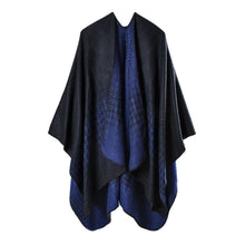 women scarf faux cashmere pashmina houndstooth double sided print vintage scarves long thick warm shawl poncho TIML66