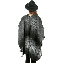 women scarf faux cashmere pashmina houndstooth double sided print vintage scarves long thick warm shawl poncho TIML66