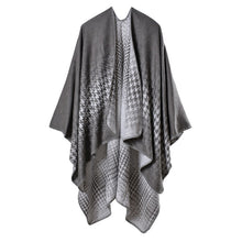 women scarf faux cashmere pashmina houndstooth double sided print vintage scarves long thick warm shawl poncho TIML66