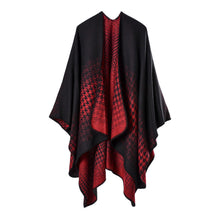 women scarf faux cashmere pashmina houndstooth double sided print vintage scarves long thick warm shawl poncho TIML66