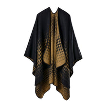 women scarf faux cashmere pashmina houndstooth double sided print vintage scarves long thick warm shawl poncho TIML66
