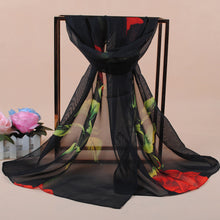 women chiffon scarf shawl special print contrastcolor soft smooth scarf long silk scarves thin pashmina ladies foulard TIML66