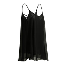 Women Dresses V neck Solid Casual Dress Plus Size Sexy Sleeveless Mini Chiffon Dress Black Office Dress TIML66 TIML66