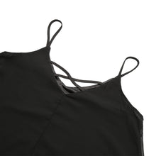 Women Dresses V neck Solid Casual Dress Plus Size Sexy Sleeveless Mini Chiffon Dress Black Office Dress TIML66 TIML66