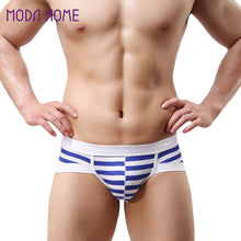 Breathable Men Briefs Soft Sexy Underwear Men Cotton Panties Stripe Elastic Waist Stretch Comfortable Underpants TIML66 TIML66