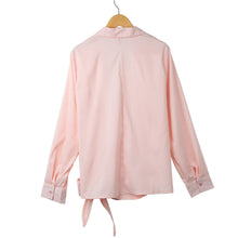 casual blouses women shirt ol bow style turn down collar elegant blouse long sleeve plus size tops women blusas femininas TIML66