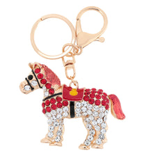 charms pendant jewelry rhinestone horse charms keychain keyring crystal purse bag key chain for women TIML66