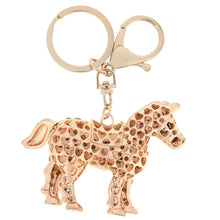 charms pendant jewelry rhinestone horse charms keychain keyring crystal purse bag key chain for women TIML66