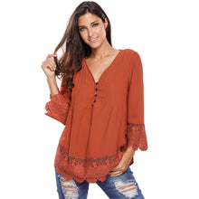 chemise femme v neck floral lace shirt women tops office shirt ladies crochet blouse blusas femininas TIML66
