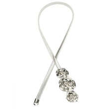 chic women metal belt rose clasp front stretch waist strap elastic waistband gold silver TIML66