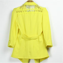 clearance women slim coat candycolor three quarter sleeve suit one button thin coat suit jacket ol work wear TIML66