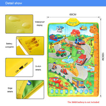 colorful musical play mats baby toys learning mat flash music carpet rug with music sound educational kids toys 100  cm TIML66
