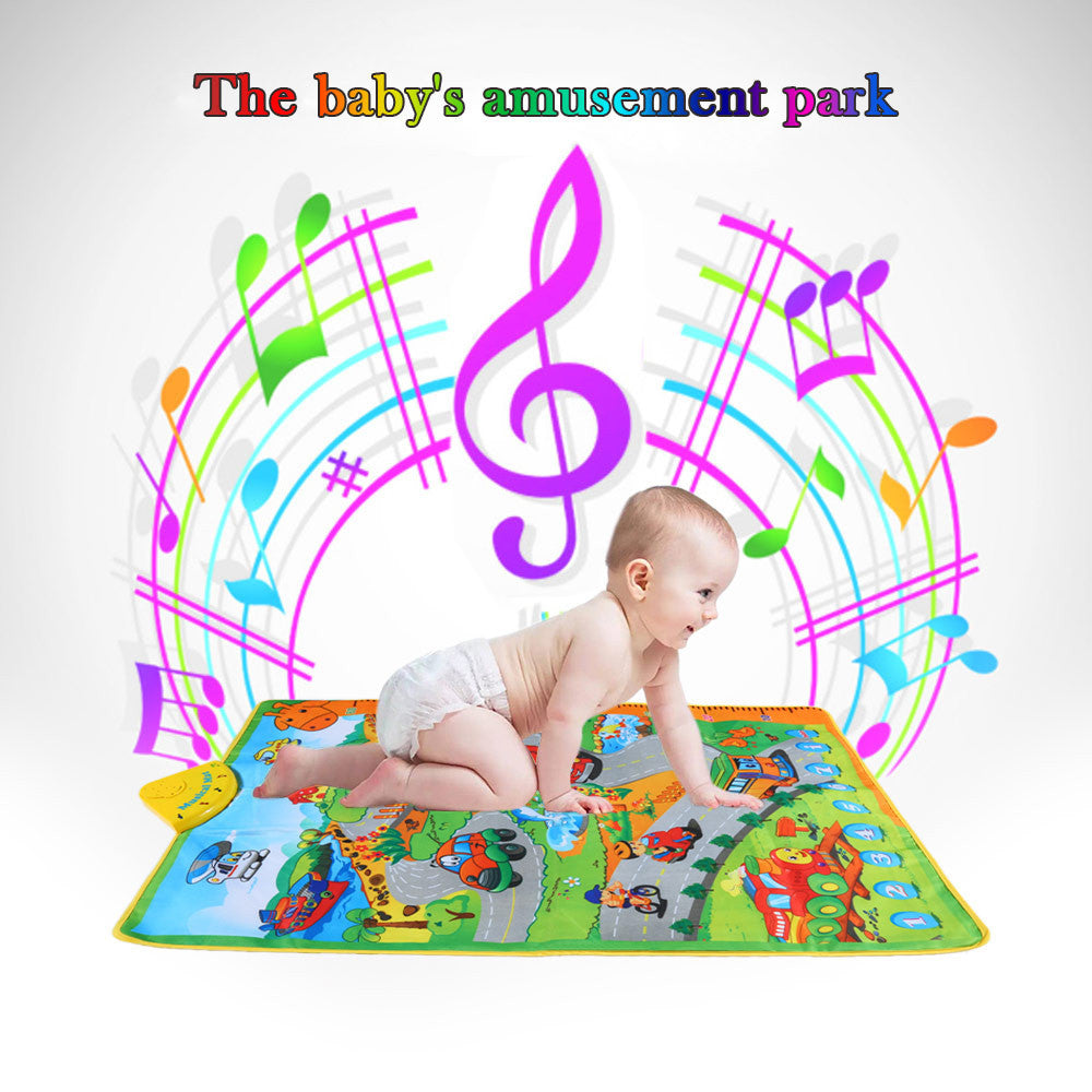 Colorful Musical Play Mats Baby Toys Learning Mat Flash Music Carpet Rug with Music Sound Educational Kids Toys 100 * 69 CM TIML66 TIML66