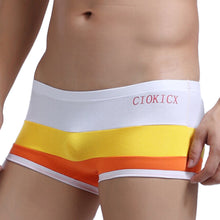 comfortable men boxer shorts u convex pouch panties sexy striped elastic waist breathable mans underwear underpants TIML66