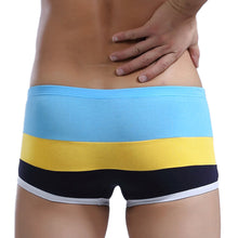 comfortable men boxer shorts u convex pouch panties sexy striped elastic waist breathable mans underwear underpants TIML66