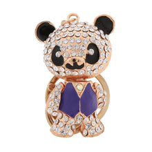 cute bear pendant key ring crystal rhinestone lovely key chain women jewelry forcar purse handbag charm decoration gift TIML66